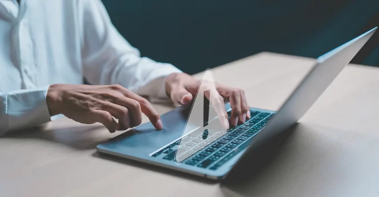 Businessman or programmer, developer using computer laptop